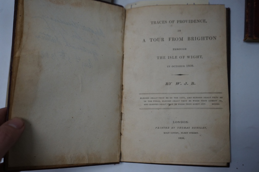 W.J.B. - Traces of Providence in A Tour From Brighton through the Isle of Wight, London, Thomas Bensley, 1808; Wright, C. The Brighton Ambulator, 1818; Baxter, J. The Stranger in Brighton and Baxter's New Brighton Direct